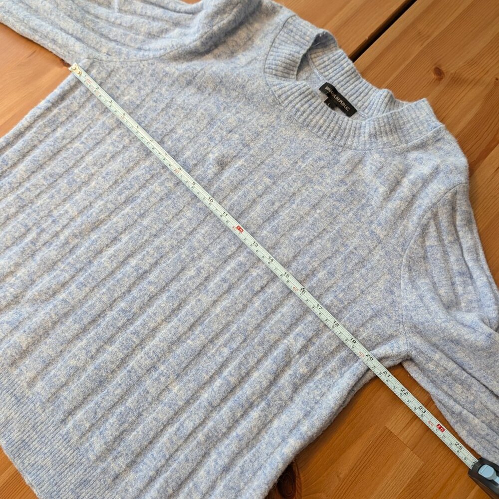 Banana Republic Wool & Alpaca Blend Crew Neck Sweater Blue L - Picture 8 of 9
